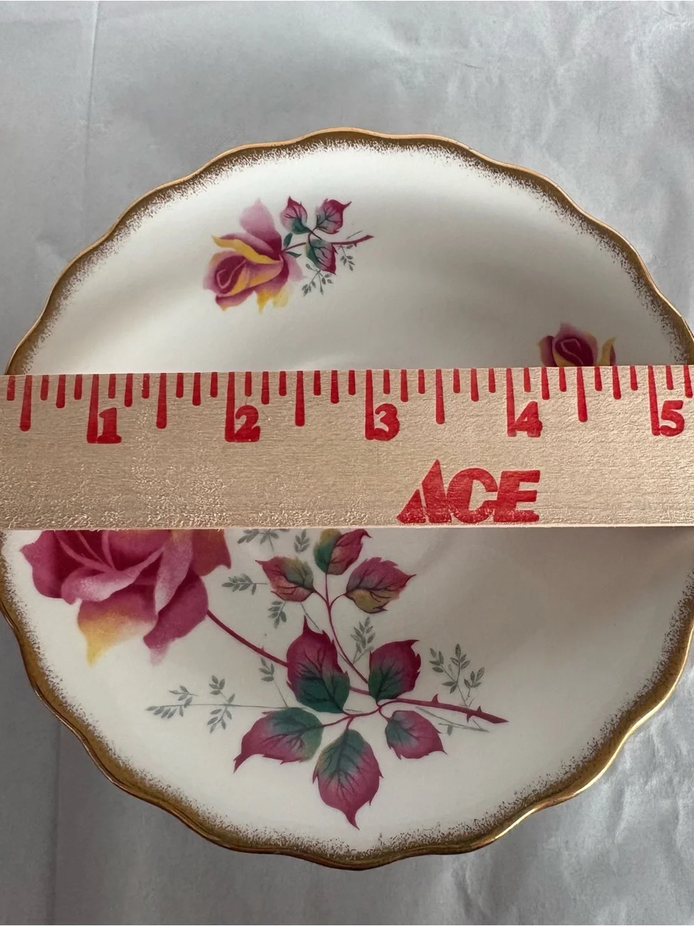 Rosina White Teacup & Saucer With Multi-color  Floral Gold Trim England Bone